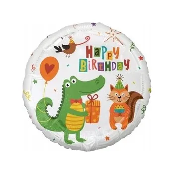 Balónek FÓLIOVÝ BALÓNEK KROKODÝL S DÁRKEM K NAROZENINÁM 45 CM