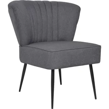 vidaXL Koktejlová židle tmavě šedá textil