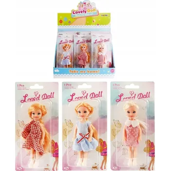 Panenka OBLÍBENÁ PANENKA 14 CM PANENKA MÓDNÍ ŠATY S DLOUHÝMI HRAČKA DÁREK