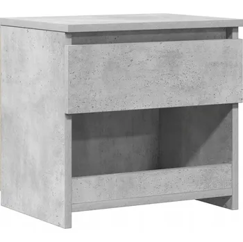 Noční stolek Noční stolek z materiálu na bázi dřeva, šedá betonu, 40x30x39 cm