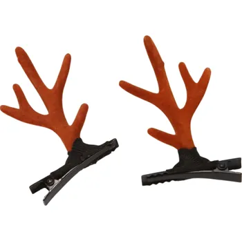 Vánoční dekorace Vánoční sponky do vlasů Sobí paroží v hnědé barvě Stylový doplněk pro zimní a Vánoční účes pro děti i dospělé hnědá