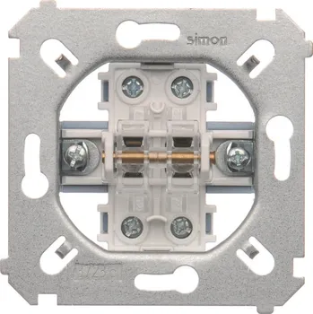 vypínač Vypínač střídavý 2 násobný , řazení 6+6, 10 AX / 230 V~, šroubové svorky, Simon 54 SW6/2M