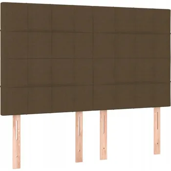 Čelo postele s nastavitelnou výškou, tmavě hnědé, 144x5x118/128 cm