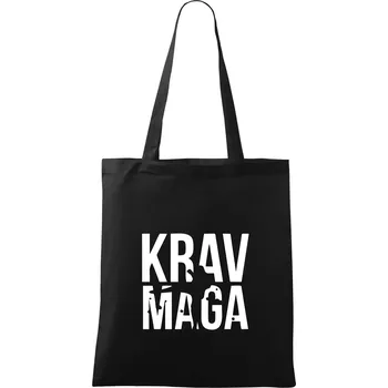Nápis Krav Maga - Taška bavlněná - 42 x 38 cm ( Černá )