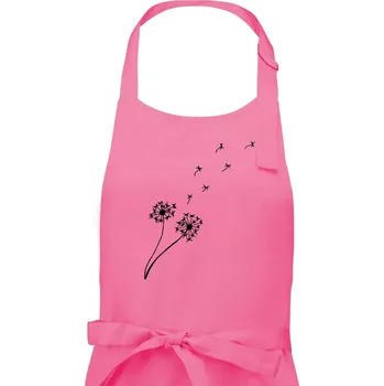 Kuchyňská zástěra Pampeliška - Dámská zástěra na vaření - Univerzální velikost ( Růžová )