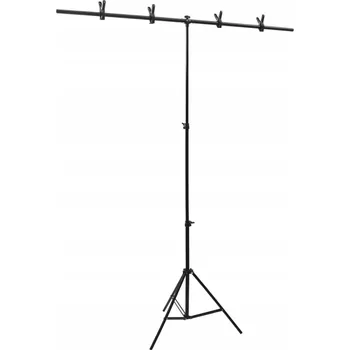 Fotopozadí Stojan na fotografické pozadí, kovový, nastavitelný 70-200 cm, černý, 151 x 60 cm