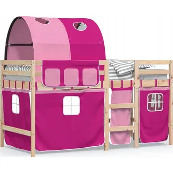 Dětská postel Dětská Patrová Postel z Borovicového Dřeva 205,5x95,5x113,5 cm