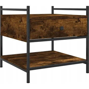 Konferenční stolek Konferenční stolek z dřevotřísky, kouřový dub, 50x50x50 cm