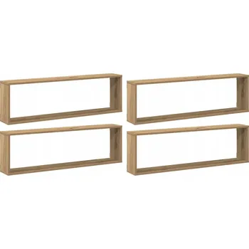 police Nástěnné police kostky, dřevotřískový materiál, dub artisan