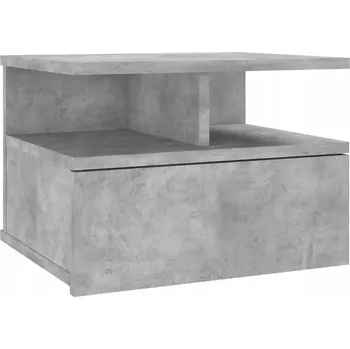 Noční stolek Nástěnný Noční stolek se zásuvkou, betonu šedý, 40 x 31 x 27 cm