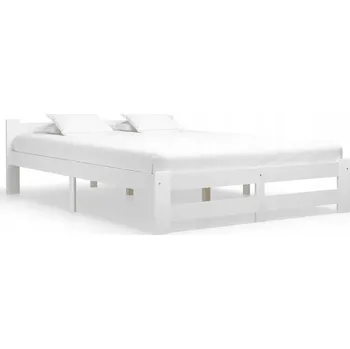 Postel Dřevěná manželská postel G02V 120x200 bílá