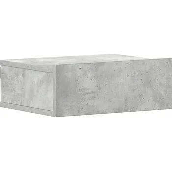 Noční stolek Noční Stolek se zásuvkou, Betonu šedý, 40x30x15 cm