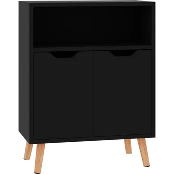 Knihovna Elegantní knižní skříňka, černá lesklá, 60x30x72 cm