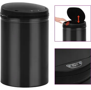 Odpadkový koš Automatický odpadkový koš 30L se senzorem, černý, 30,5x51,5 cm