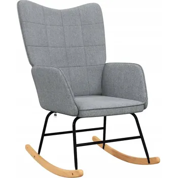 Křeslo Moderní křeslo s čtvercovým prošíváním, světle šedé, 61x78x98 cm