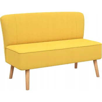 Pohovka Moderní pohovka Elegance žlutá látka dřevo 117x55,5x77 cm