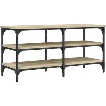 Lavice na boty se 3 policemi, nastavitelné nožičky, dub sonoma, 100x38,5x49