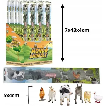 Figurka Zvířátka z farmy kráva slepice figurky 6 ks