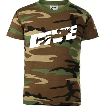 Chlapecké oblečení Dive potápěč - Dětské maskáčové triko - 134 cm/8 let ( Hnědý maskáč )