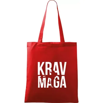 Nápis Krav Maga - Taška bavlněná - 42 x 38 cm ( Červená )