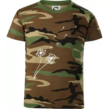 Chlapecké oblečení Pampeliška - Dětské maskáčové triko - 146 cm/10 let ( Hnědý maskáč )