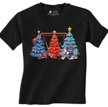 Dětské tričko Sportovní Vánoce na Ledě (Barva: Černá)