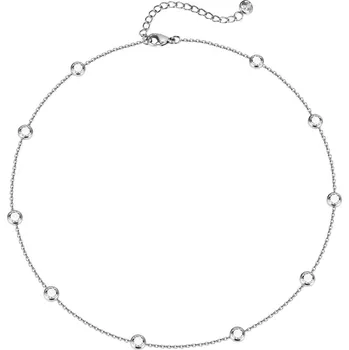 Náhrdelník Ocelový náhrdelník se třpytivými zirkony Troli