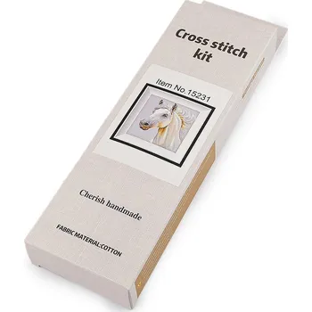 Textilie Sada na vyšívání s předtištěným motivem Varianta: 1 viz foto kůň, Balení: 1 ks