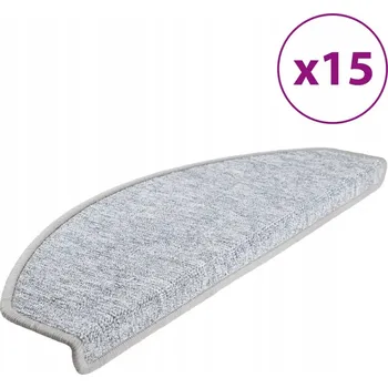 Nášlap na schod Nášlapy na schody protiskluzové, všívané PP, světle šedé, 65x24x4 cm