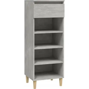 Botník Botník se 4 policemi a zásuvkou, betonu šedý, 40x36x105 cm