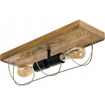 Hnědý stropní svítidlo ze dřeva Britop Netuno