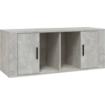 Televizní stolek TV stolek z dřevotřísky, šedá Betonu, 100x35x40 cm