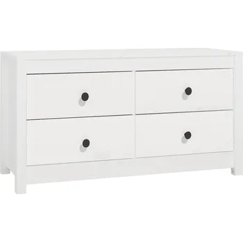 Komoda Komoda z masivního borovicového dřeva, bílá, 100 x 40 x 54 cm