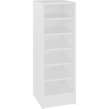 Botník Botník se 6 policemi, montáž na stěnu/podlahu, bílá, 31,5x35x