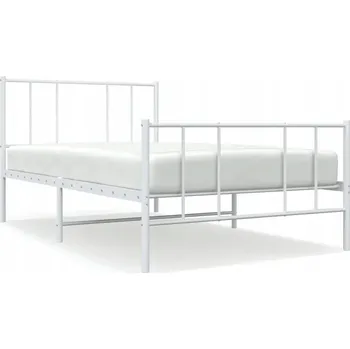 Postel Manželská kovová postel Lotivo 90x200 bílá