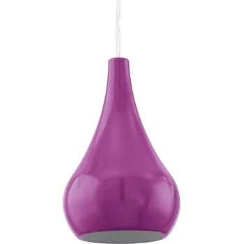 Fialová závěsná lampa Eglo Nibbia 1 -bodové světlo E14