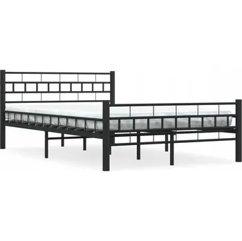 Postel Manželská postel kovová G02V 140x200 černá