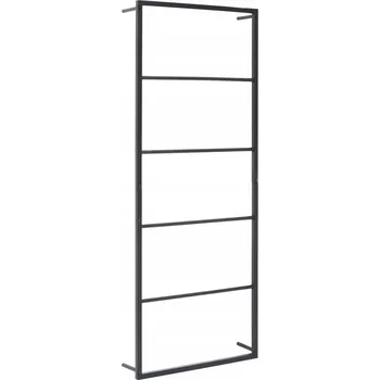 Věšák Ocelový věšák na ručníky, černý, 45x10x115 cm