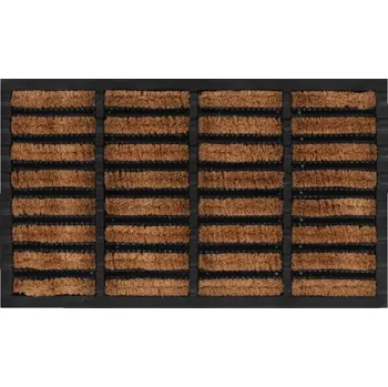 Rohožka Rohožka z gumy a kokosového vlákna 45x75 cm černo-hnědá