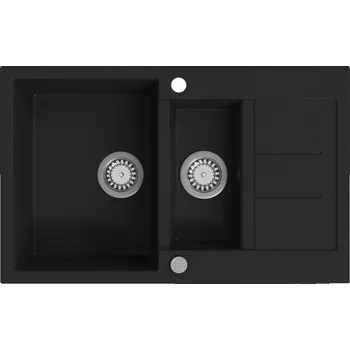 Granitový dřez Dvoukomorový dřez G03V 1 polypropylen černý
