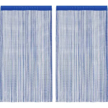Obraz Provázkové závěsy z polyesteru modré 140x250 cm