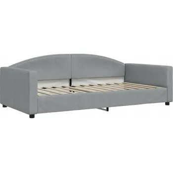 Pohovka Světle šedá pohovka s funkcí spaní 223 x 110 x 75 cm