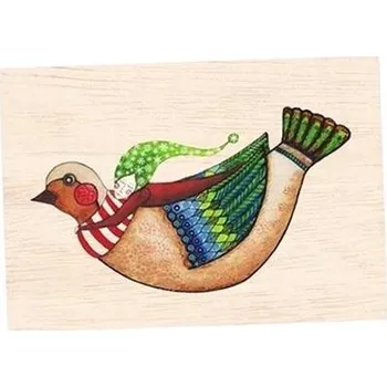 Obraz Dřevěné přání C6 + obálka Vánoce Ptáček Kolektiv autorů