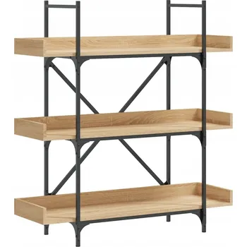 Knihovna Regál na knihy s nastavitelnými nožičkami, dub sonoma, 100x33x108,5 cm