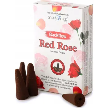 Vonná tyčinka Kadzidlové kužely s reverzním tokem Stamford - červená růže