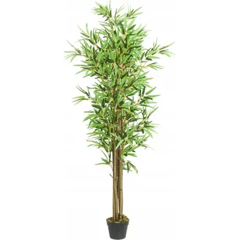 umělá květina Umělý bambus v plastovém květináči, 180 cm, zelený, 1288 listů