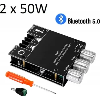 DIY zesilovač 2 x 50W s regulací basů a výšek, BT 5.0