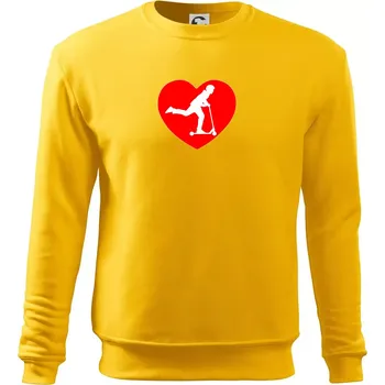 Pánská mikina Koloběžka srdce - Mikina Essential pánská - XL ( Žlutá )