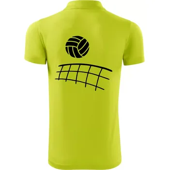 Pánská košile Volejbalová síť - Polokošile Victory sportovní (dresovina) - M ( Limetková )