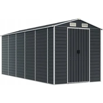 Zahradní domek Zahradní domek z pozinkované oceli, antracitový, 191x470x198 cm